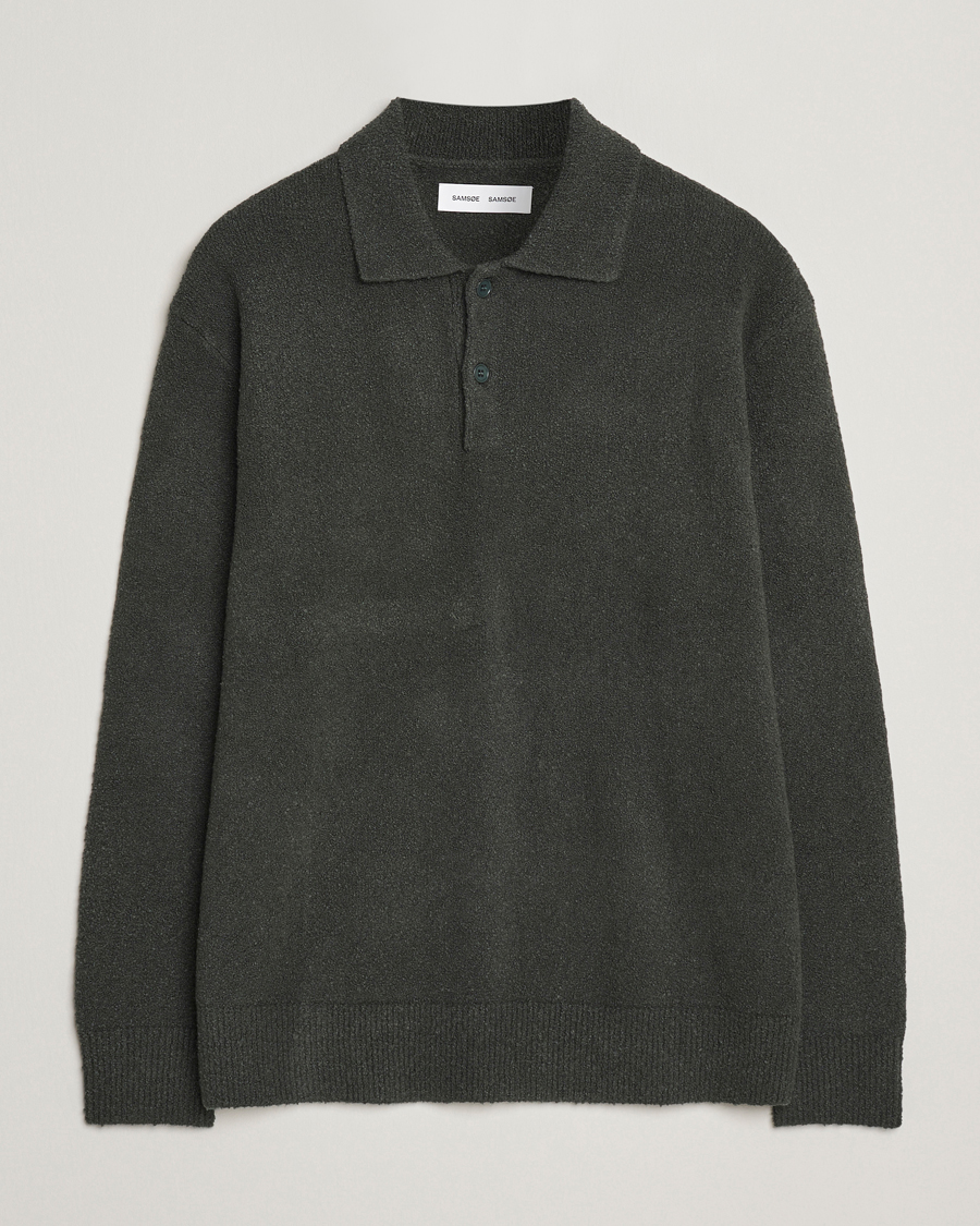 Herre | Gensere | Samsøe Samsøe | Nino Knitted Polo Dark Evergreen