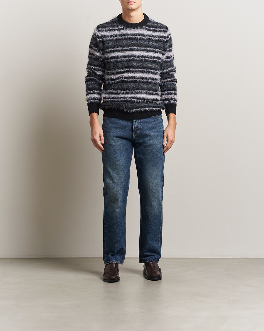 Herre | Gensere | Samsøe Samsøe | Finnley Striped Knitted Sweater Black Multi
