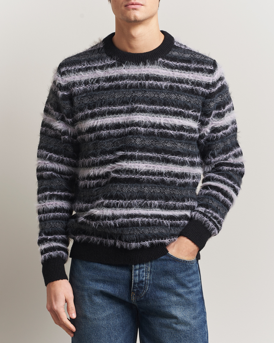 Herre | Gensere | Samsøe Samsøe | Finnley Striped Knitted Sweater Black Multi