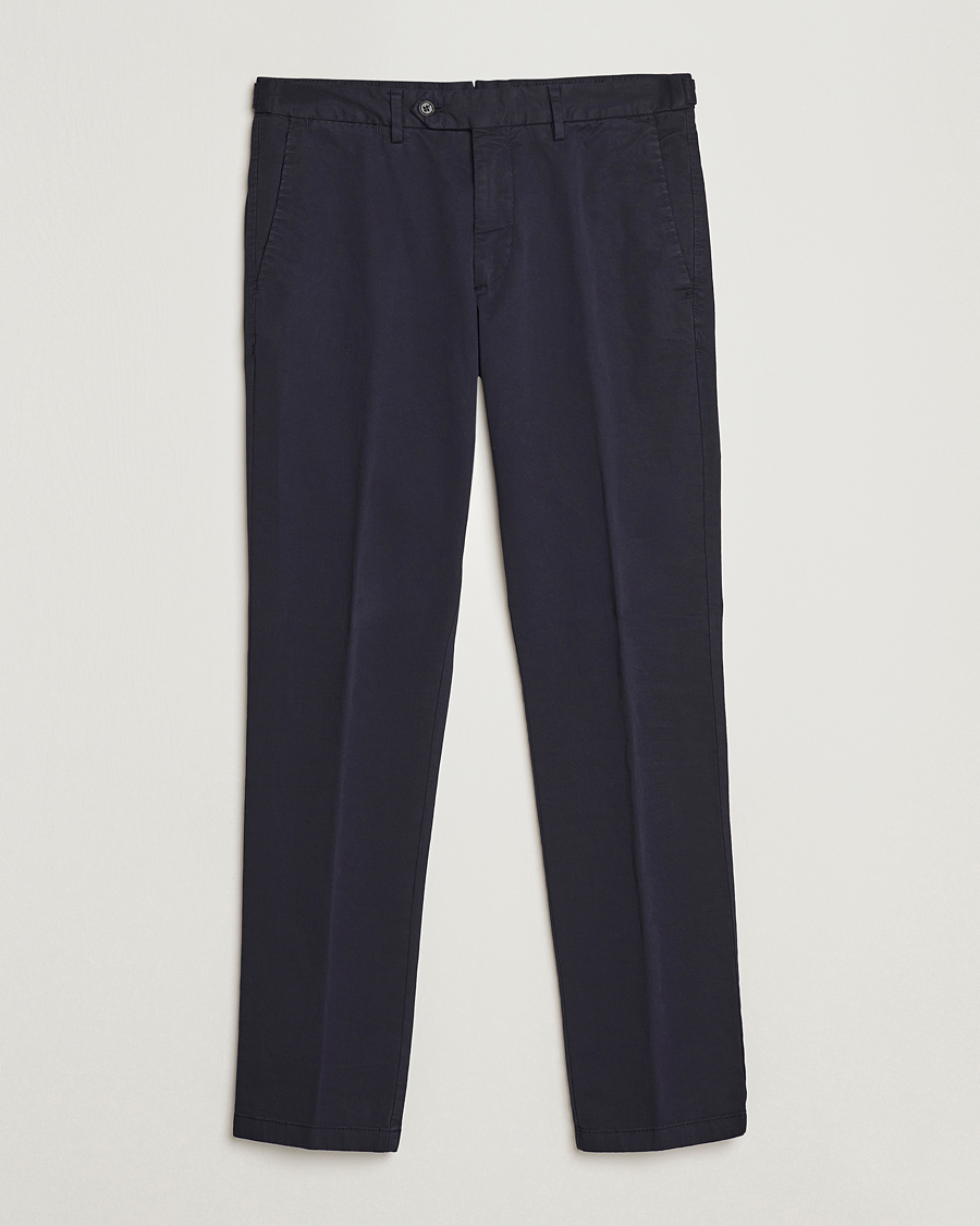 Herre | Bukser | Oscar Jacobson | Danwick Cotton Trousers Navy