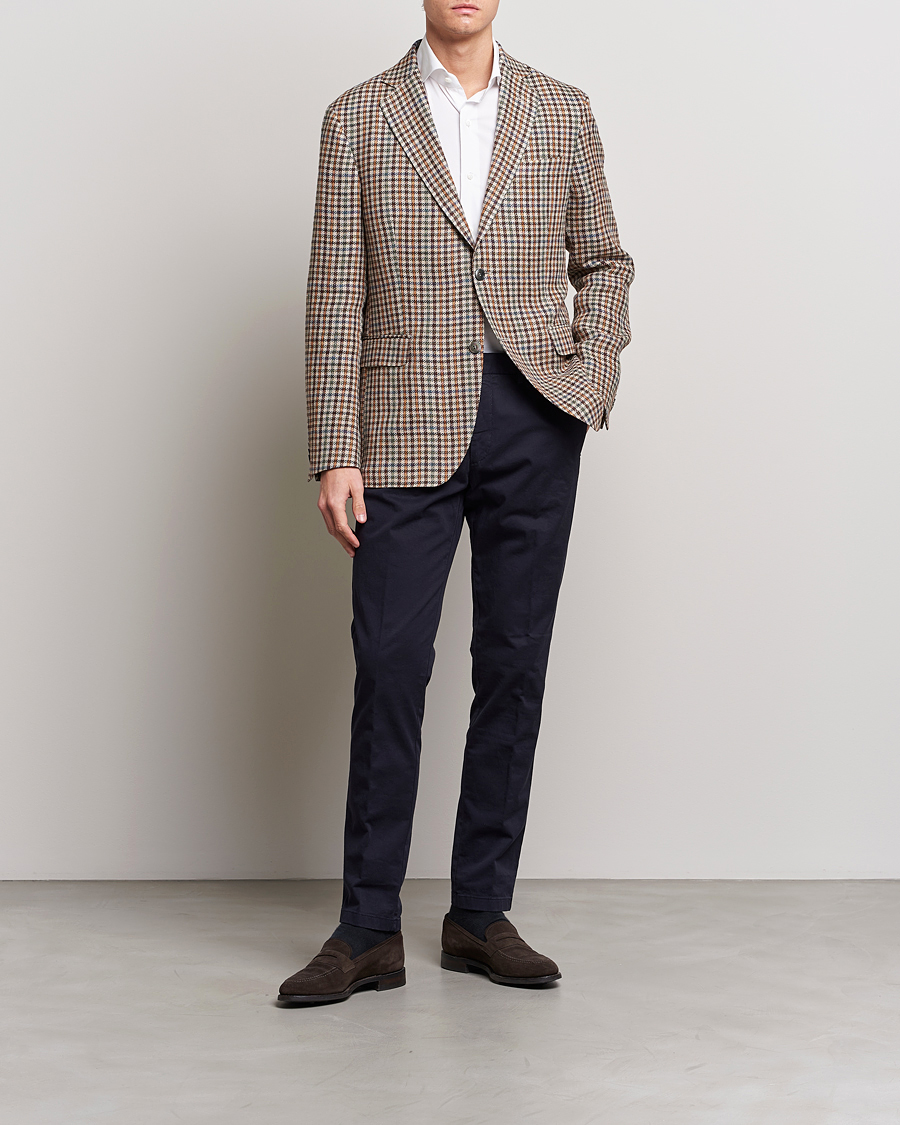 Herre | Bukser | Oscar Jacobson | Danwick Cotton Trousers Navy