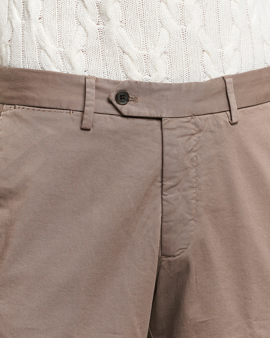 Herre | Bukser | Oscar Jacobson | Danwick Cotton Trousers Light Brown