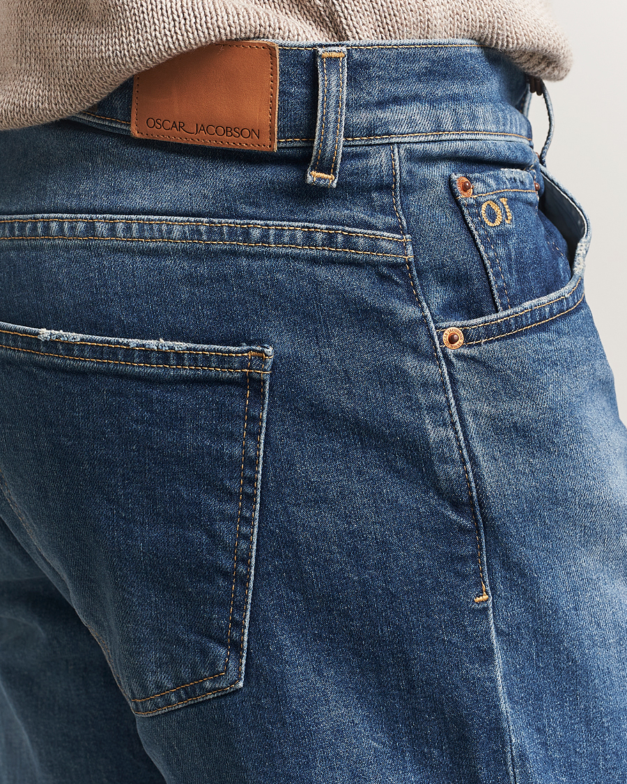 Herre | Jeans | Oscar Jacobson | Karl Cotton Stretch Jeans Vintage Wash