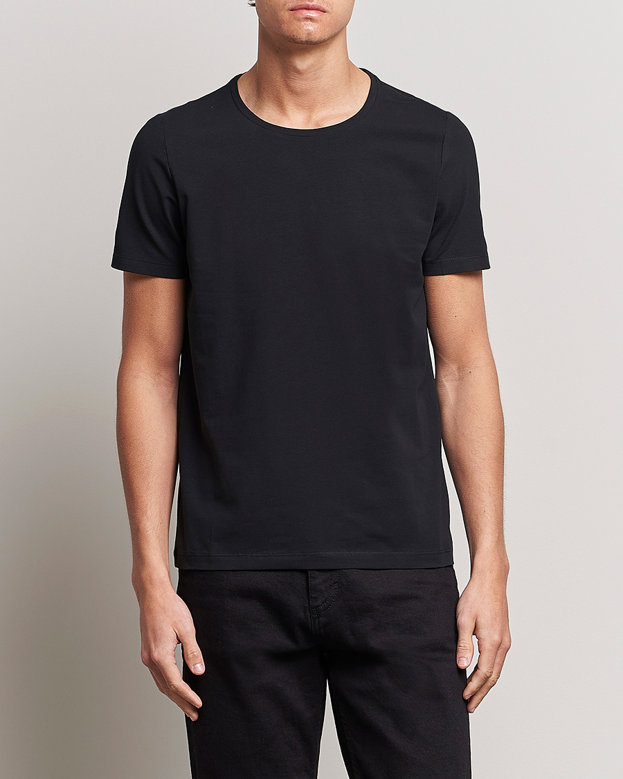 Herre | T-Shirts | Oscar Jacobson | Kyran Cotton T-Shirt Black