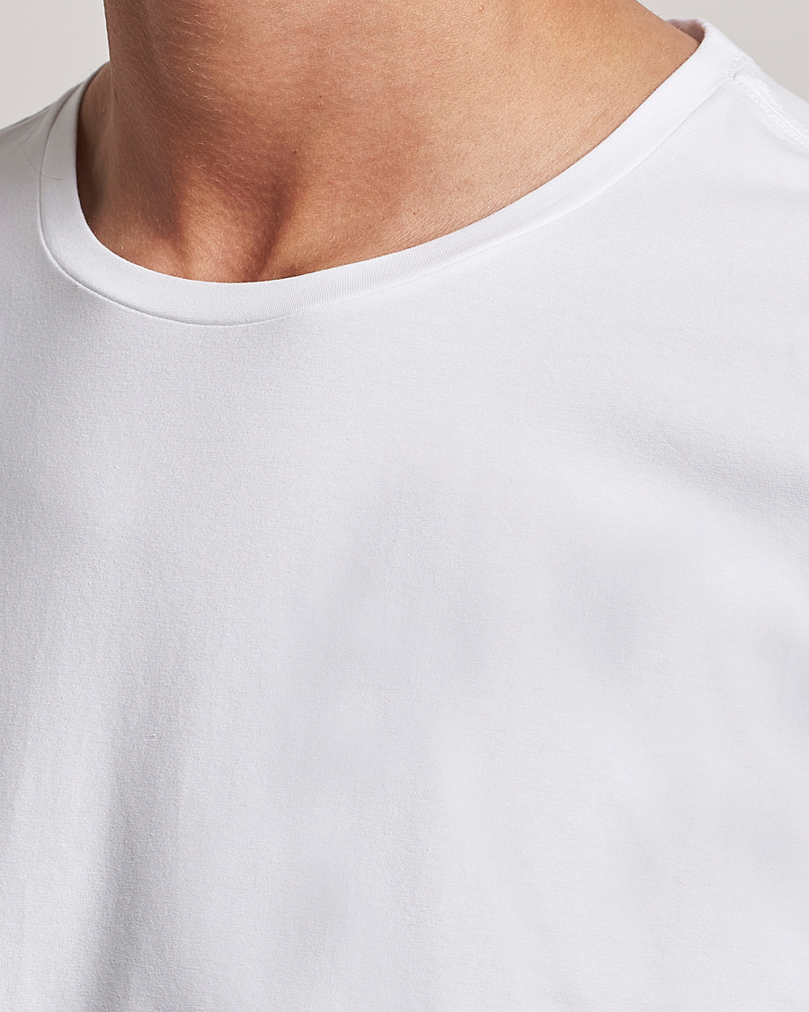 Herre | T-Shirts | Oscar Jacobson | Kyran Cotton T-Shirt White