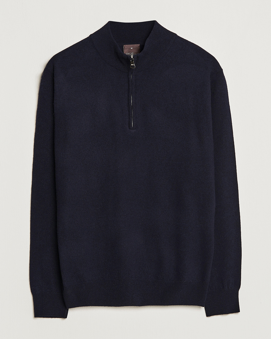 Herre | Gensere | Oscar Jacobson | Patton Wool Half-Zip Navy