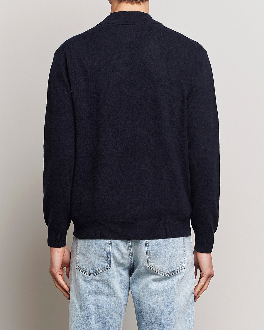 Herre | Gensere | Oscar Jacobson | Patton Wool Half-Zip Navy