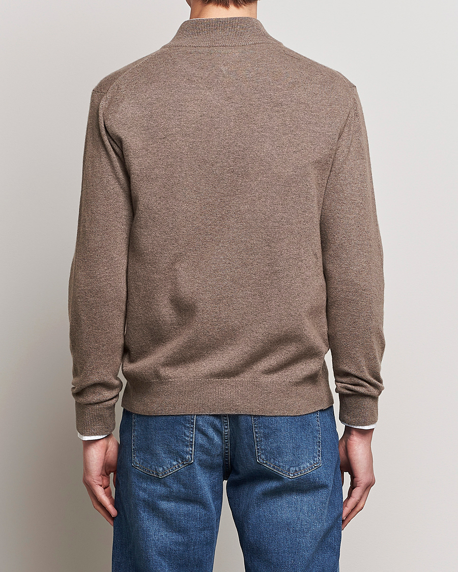 Herre | Gensere | Oscar Jacobson | Patton Wool Half-Zip Beige