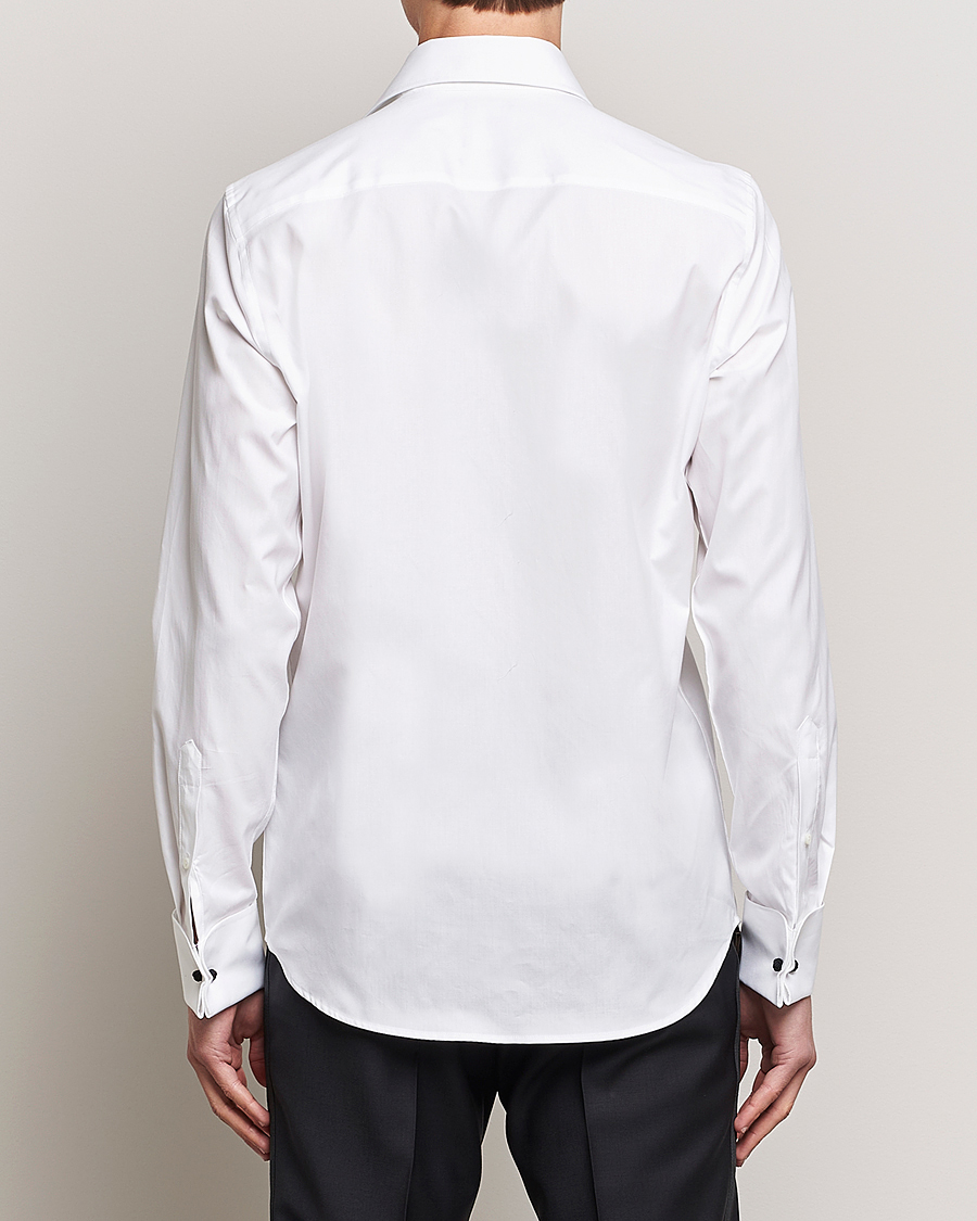 Herre | Skjorter | Oscar Jacobson | Slim Fit Cut Away Tuxedo Double Cuff White