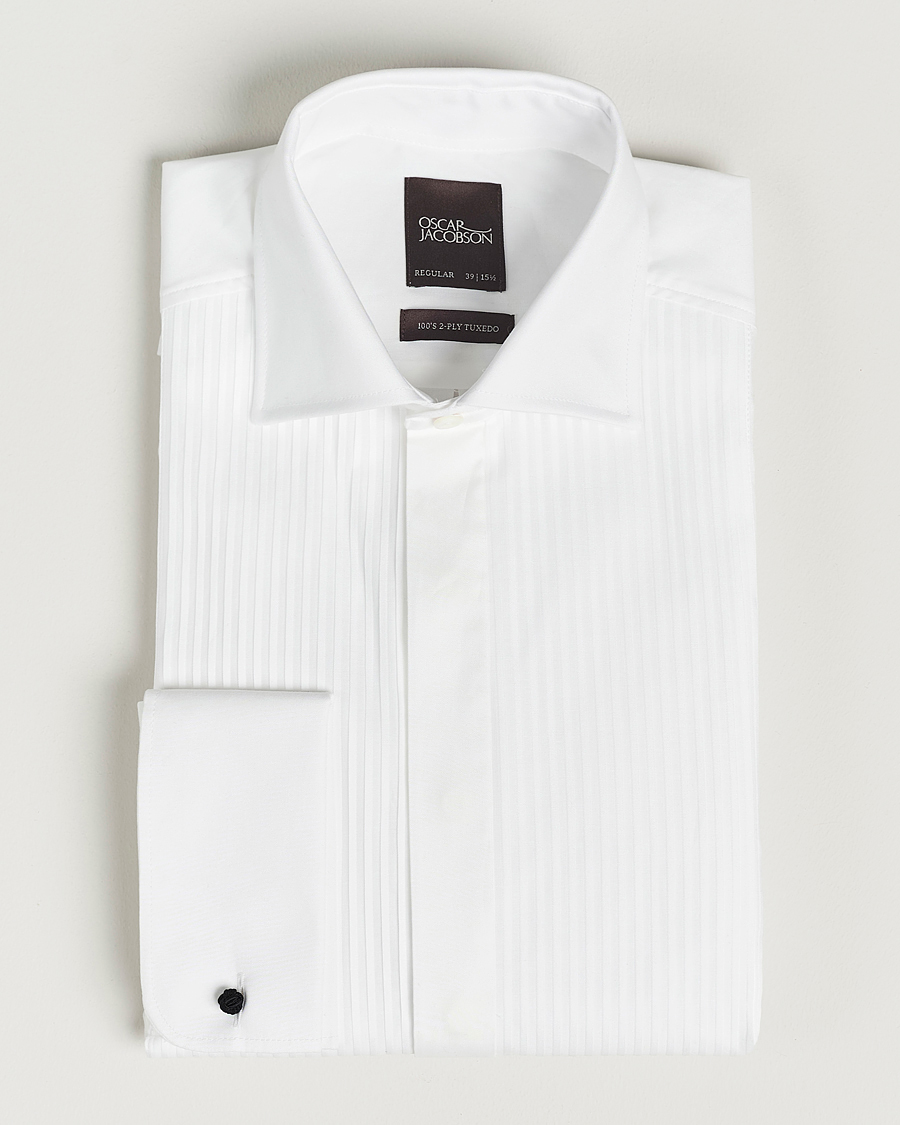 Herre | Skjorter | Oscar Jacobson | Reg Fit Cut Away Tuxedo Double Cuff White