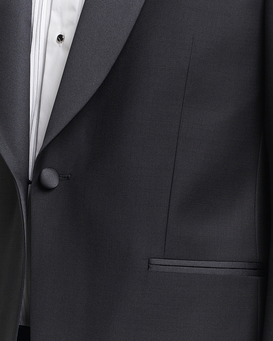 Herre | Dressjakker | Oscar Jacobson | Figaro Wool Tuxedo Blazer Black