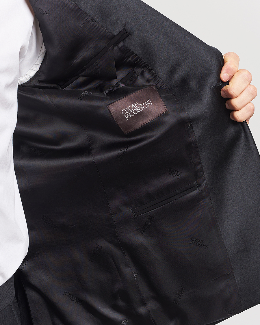 Herre | Dressjakker | Oscar Jacobson | Figaro Wool Tuxedo Blazer Black