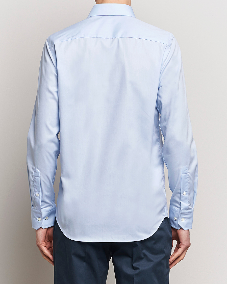 Herre | Skjorter | Oscar Jacobson | Slim Fit Cut Away Non Iron Twill Light Blue