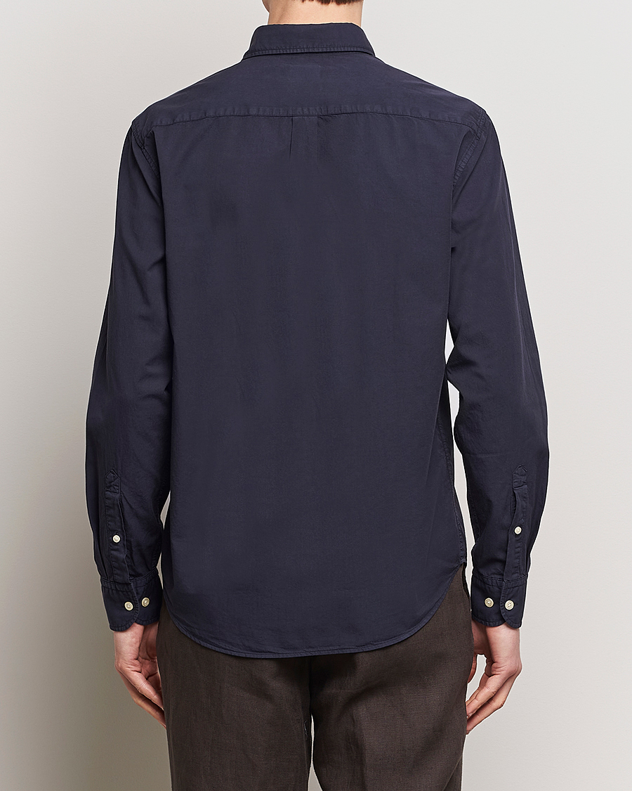 Herre | Skjorter | Oscar Jacobson | Reg Fit Wide Spread Collar Twill Night Blue