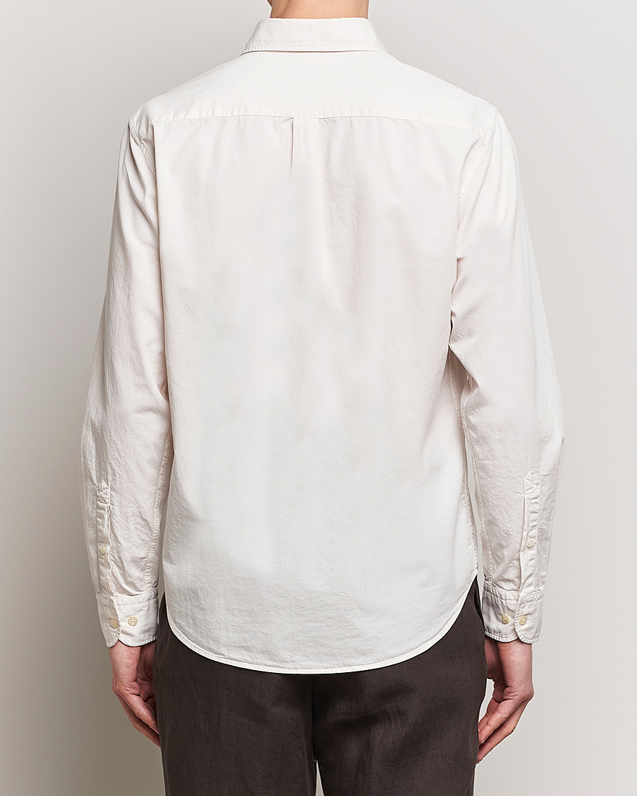 Herre | Skjorter | Oscar Jacobson | Reg Fit Wide Spread Collar Twill Ecru White