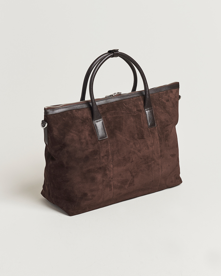 Herre | Vesker | Oscar Jacobson | Weekend Bag Soft Leather Chocolate Brown