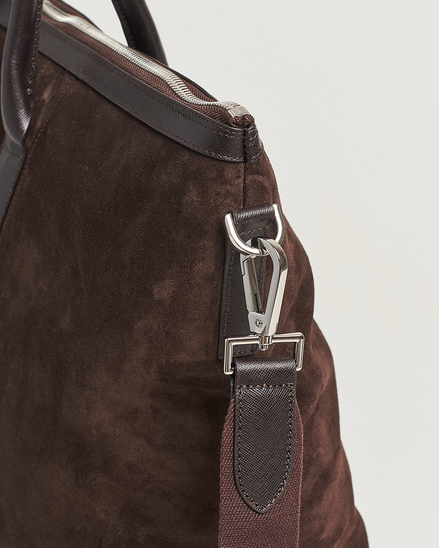Herre | Vesker | Oscar Jacobson | Weekend Bag Soft Leather Chocolate Brown