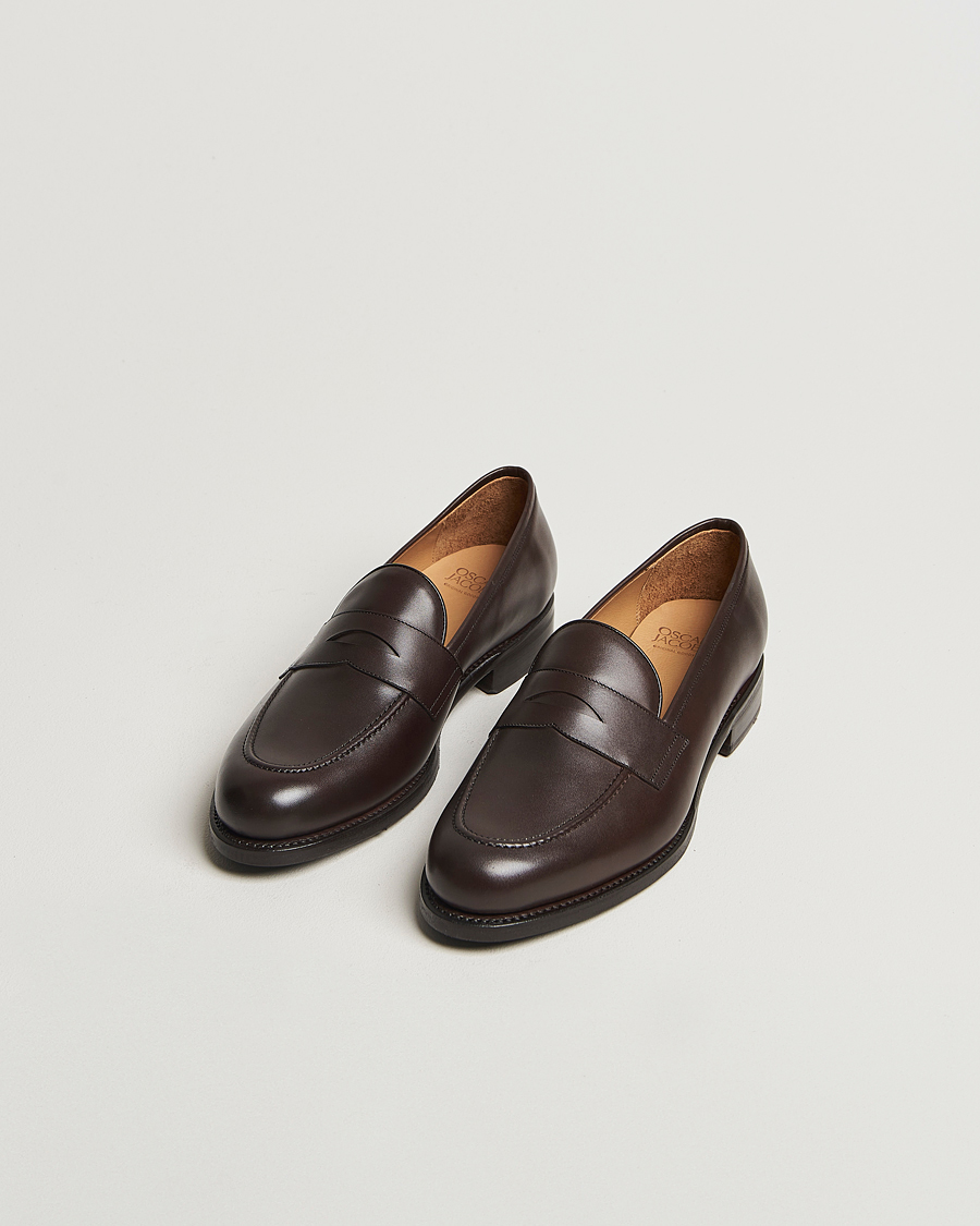 Herre | Loafers | Oscar Jacobson | Penny Loafers Dark Mud Brown