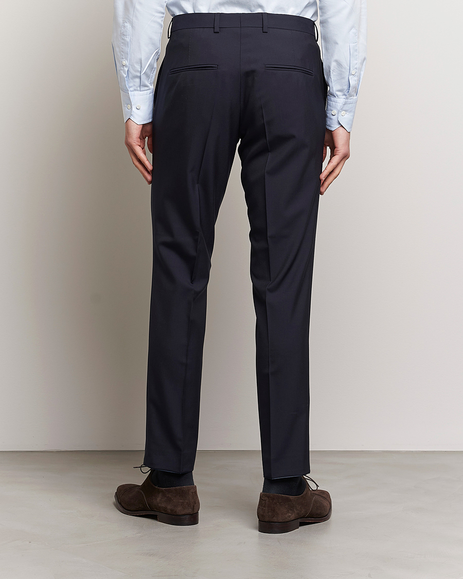 Herre | Bukser | Oscar Jacobson | Denz Wool Trousers Navy