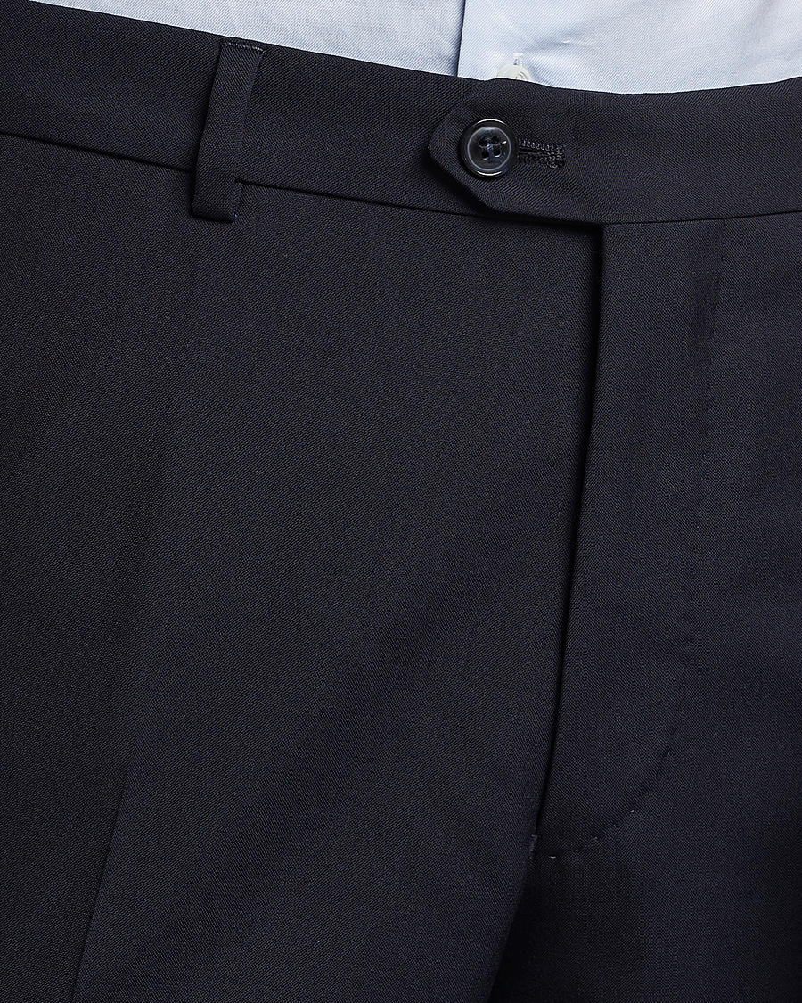 Herre | Bukser | Oscar Jacobson | Denz Wool Trousers Navy