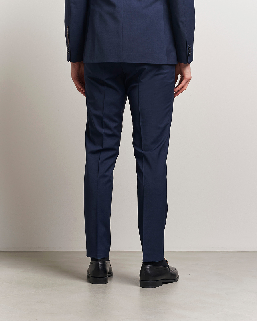 Herre | Bukser | Oscar Jacobson | Denz Wool Blend Trousers Navy