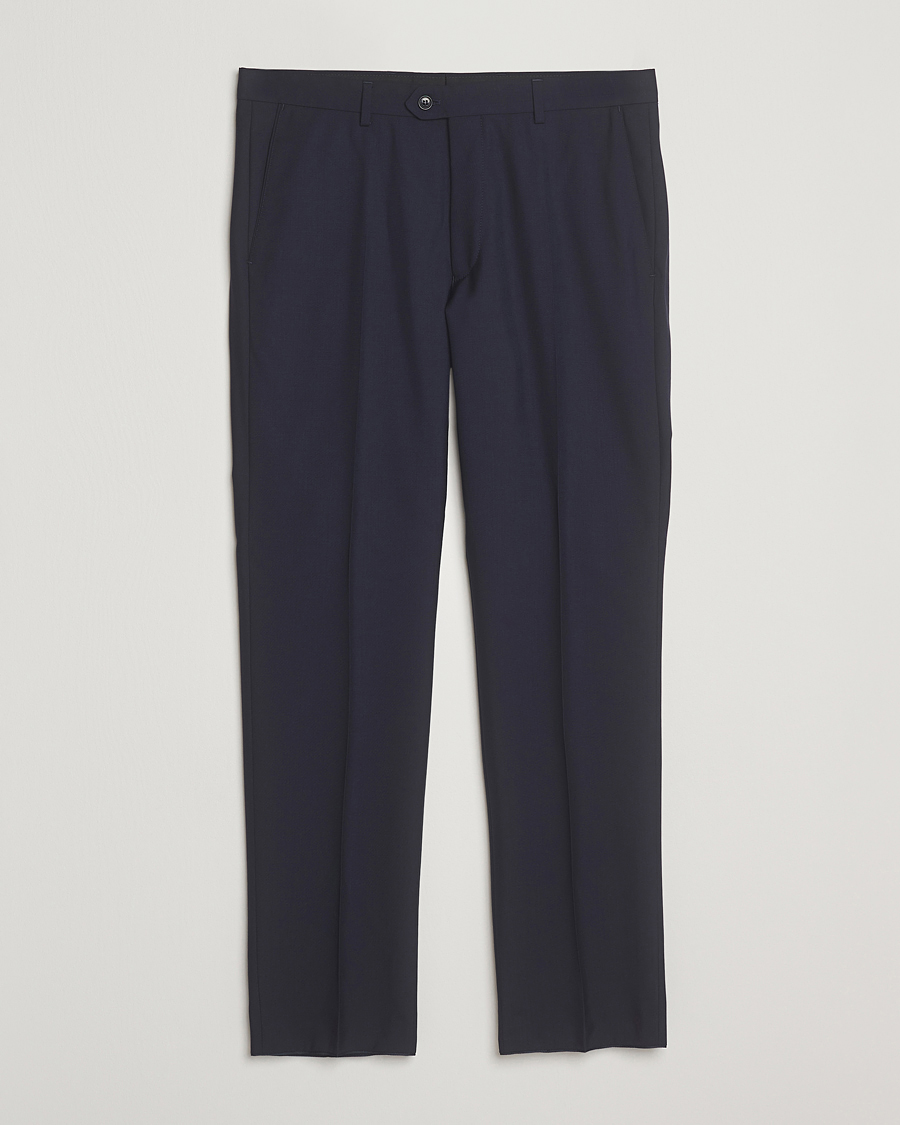 Herre | Bukser | Oscar Jacobson | Dandy Wool Trousers Blue