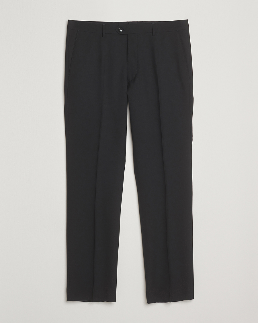 Herre | Bukser | Oscar Jacobson | Dandy Wool Trousers Black