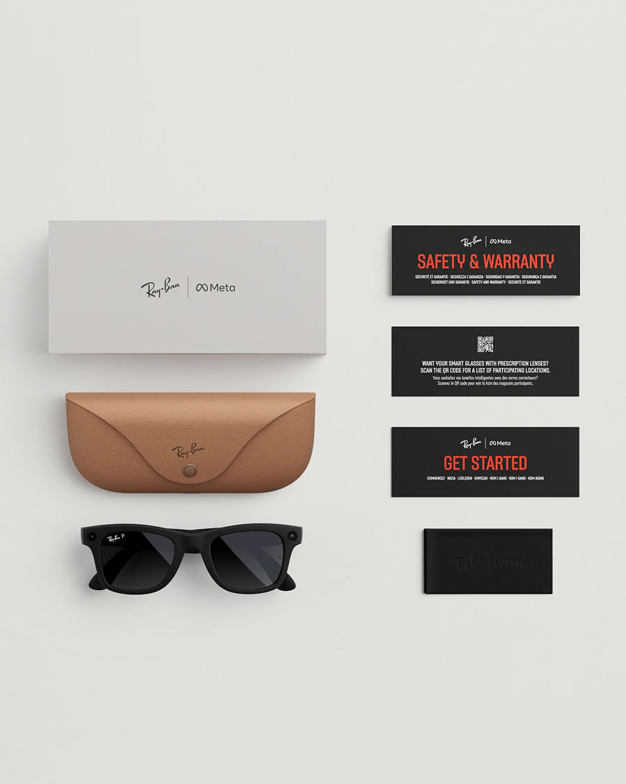 Herre | Solbriller | Ray-Ban | Wayfarer Meta 53 Sunglasses Matte Black