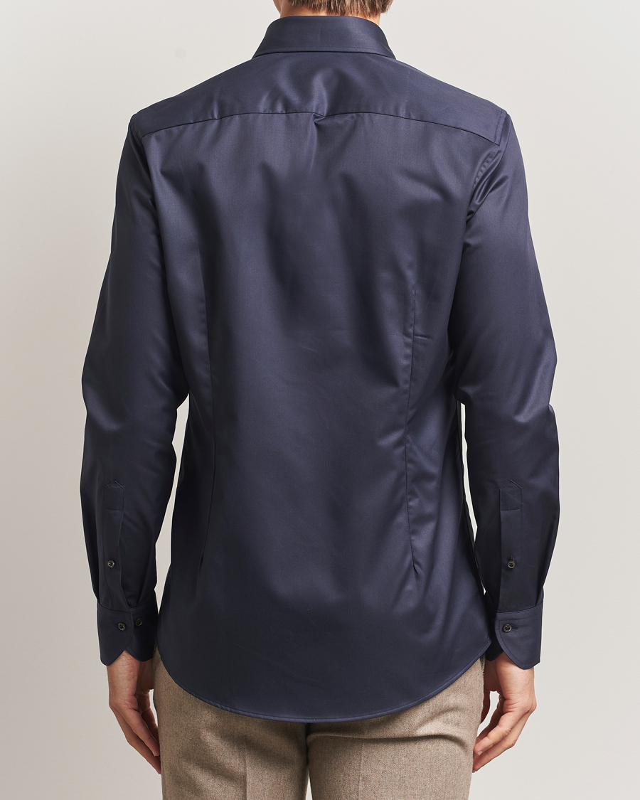 Herre | Skjorter | Stenströms | Slimline Extreme Cut Away Shirt Navy