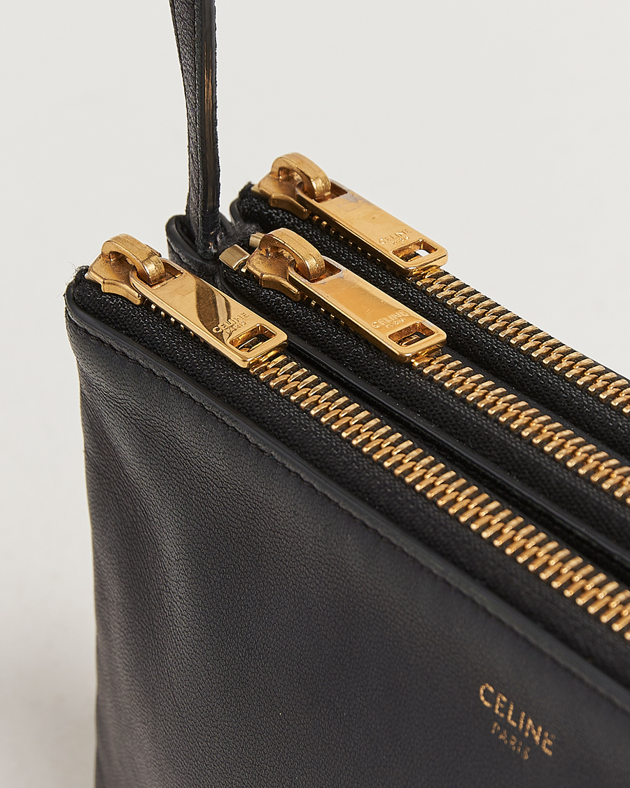 Herre | Pre-Owned & Vintage Bags | Celine Pre-Owned | Trio Bag Small Leather Black