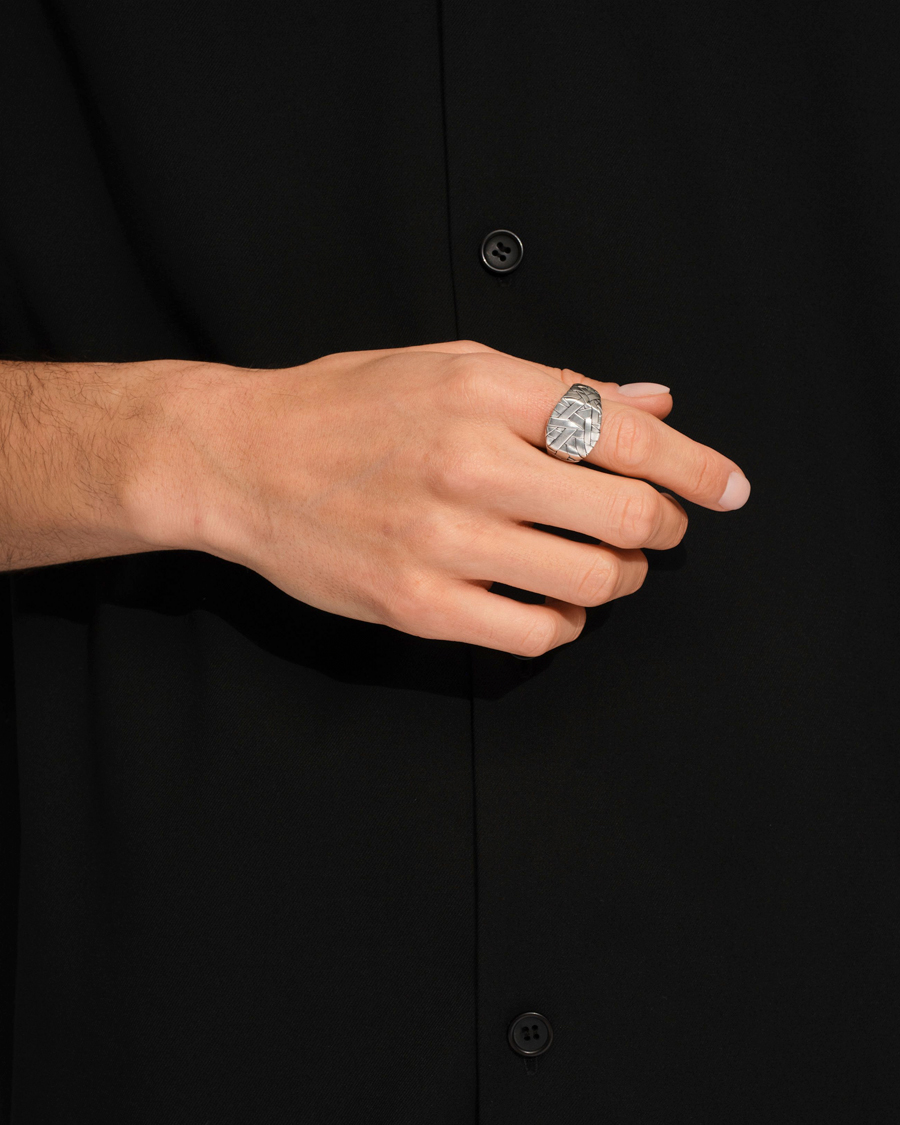 Herre | Smykker | Tom Wood | Quilt Ring Silver