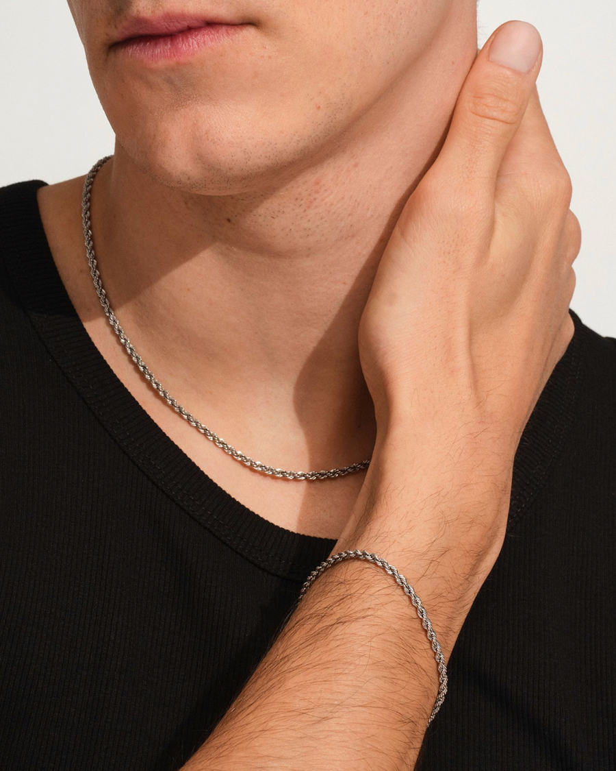 Herre | Smykker | Tom Wood | Rope Bracelet Silver