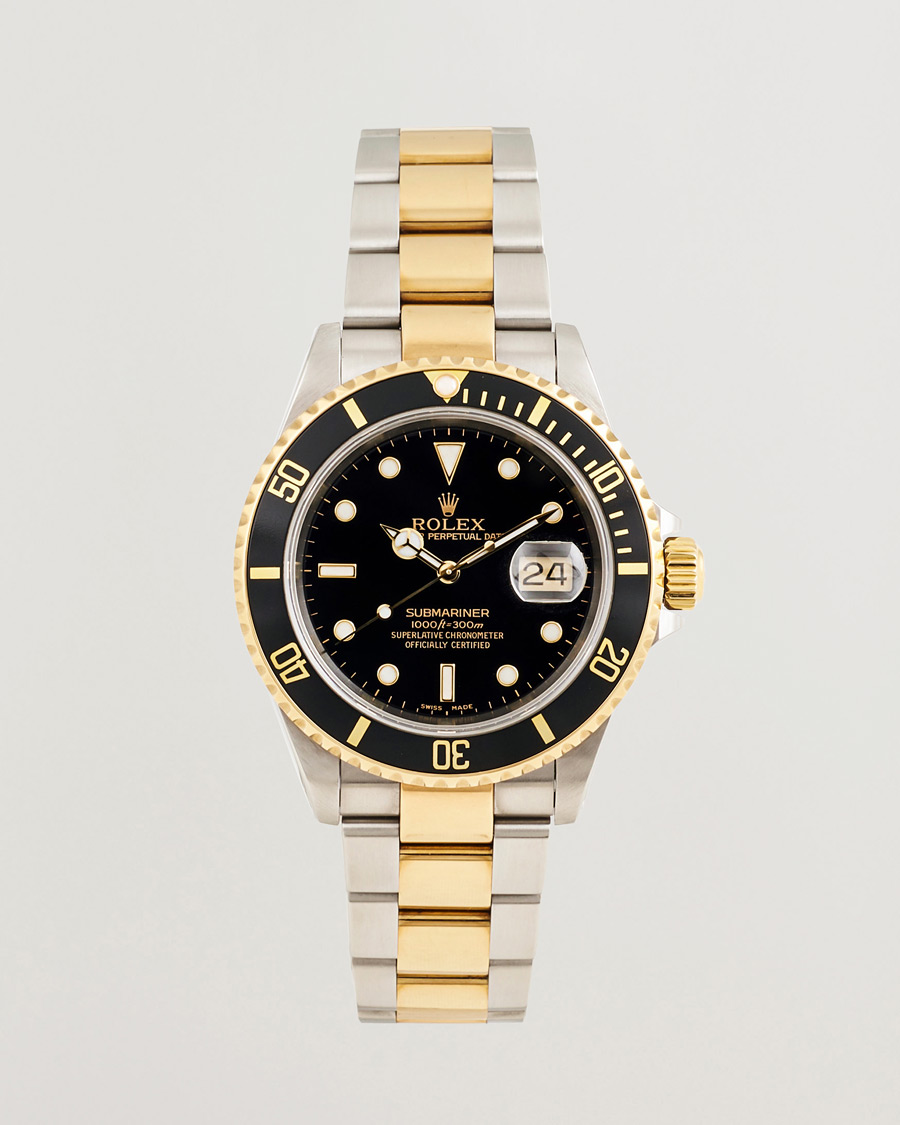 Herre | Rolex Pre-Owned Submariner Oyster Perpetual Two Tone Black | Rolex Pre-Owned | Submariner Oyster Perpetual Two Tone Black