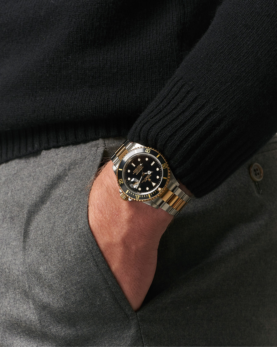 Herre | Rolex Pre-Owned Submariner Oyster Perpetual Two Tone Black | Rolex Pre-Owned | Submariner Oyster Perpetual Two Tone Black