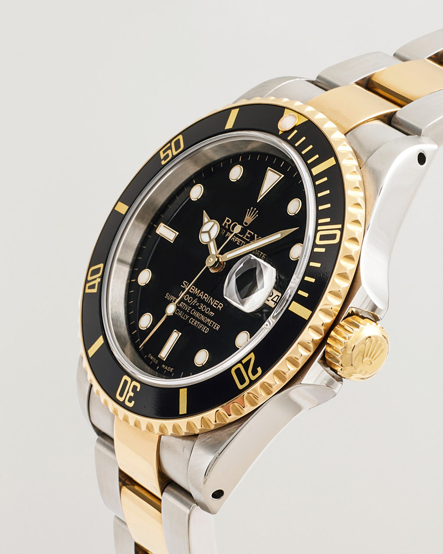 Herre | Rolex Pre-Owned Submariner Oyster Perpetual Two Tone Black | Rolex Pre-Owned | Submariner Oyster Perpetual Two Tone Black