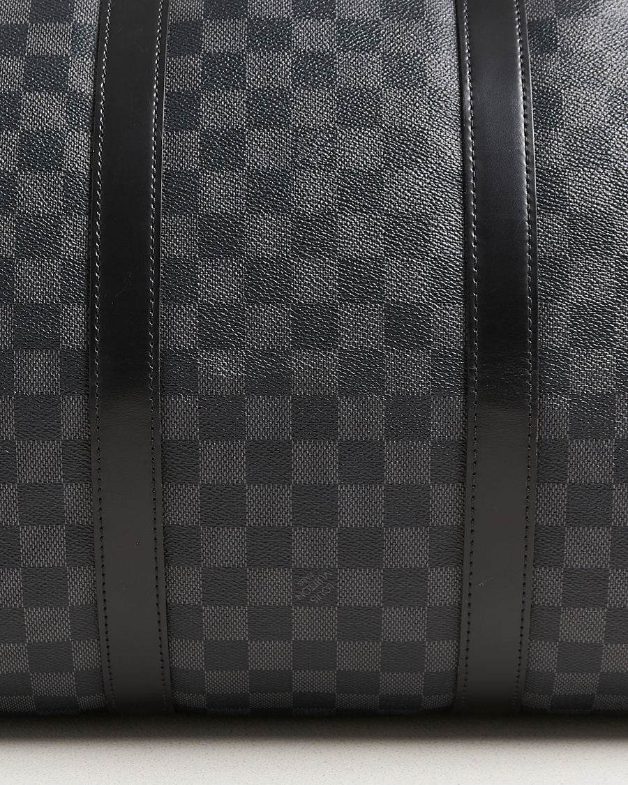Herre | Pre-Owned & Vintage Bags | Louis Vuitton Pre-Owned | Keepall Bandouliére 55 Damier Graphite