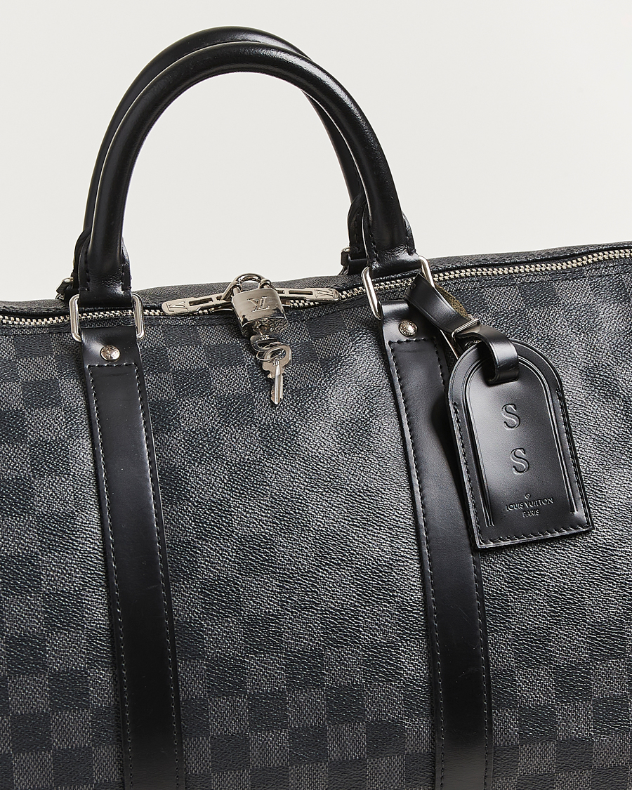 Herre | Pre-Owned & Vintage Bags | Louis Vuitton Pre-Owned | Keepall Bandouliére 55 Damier Graphite