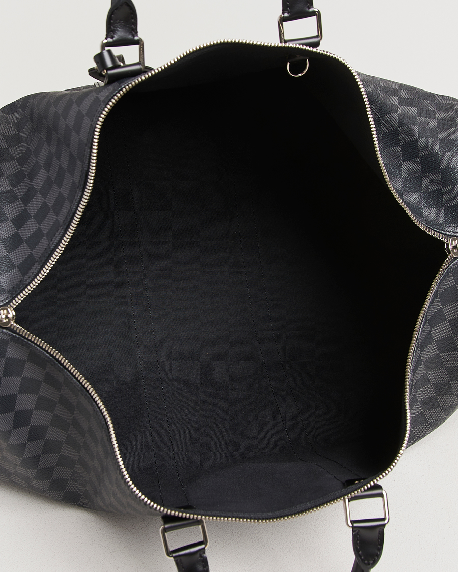 Herre | Pre-Owned & Vintage Bags | Louis Vuitton Pre-Owned | Keepall Bandouliére 55 Damier Graphite