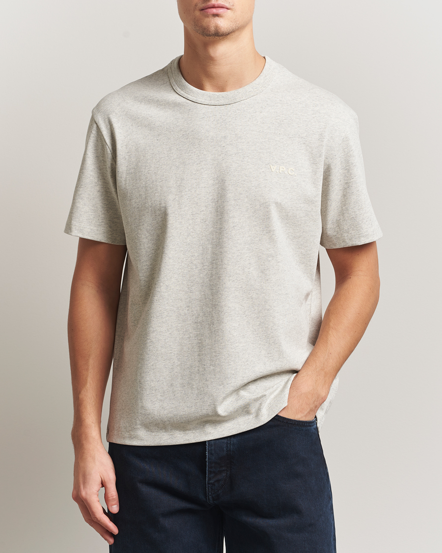 Herre | T-Shirts | A.P.C. | Boxy Fit Petit VPC T-Shirt Mastic Chine