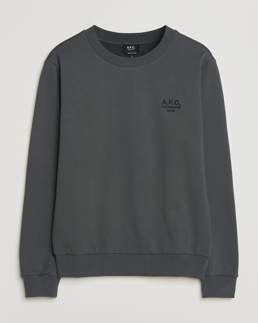 Herre | Gensere | A.P.C. | Rue Madame Tonal Sweatshirt Faded Black