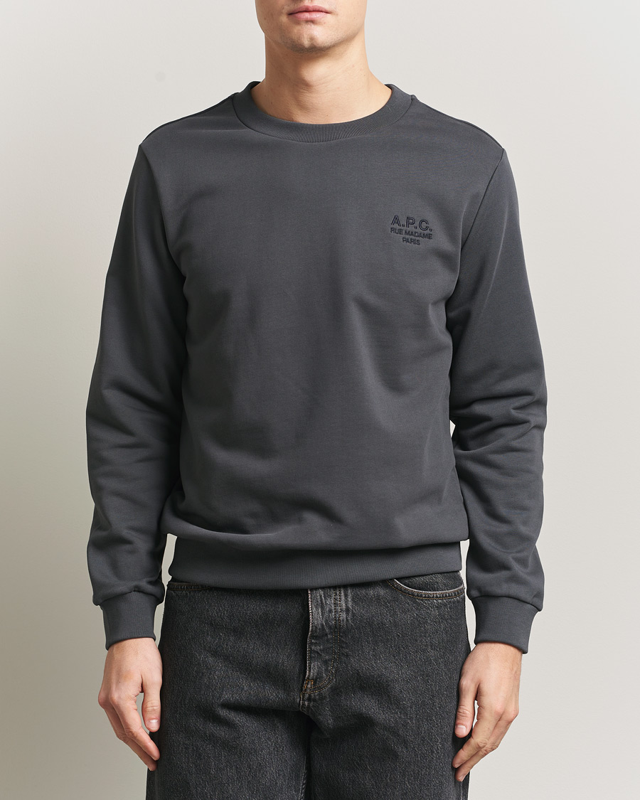 Herre | Gensere | A.P.C. | Rue Madame Tonal Sweatshirt Faded Black