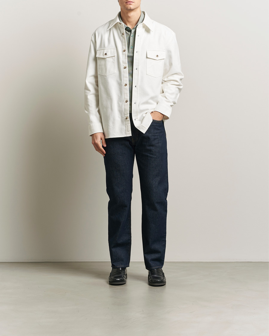 Herre | Skjorter | A.P.C. | Brushed Cotton Overshirt White