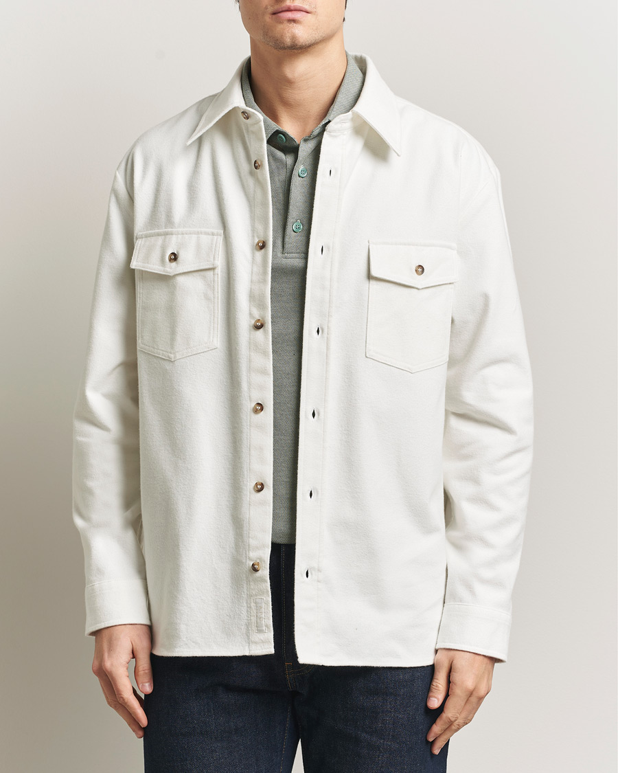 Herre | Skjorter | A.P.C. | Brushed Cotton Overshirt White