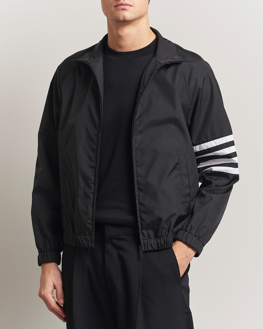 Herre | Jakker | Thom Browne | Raglan 4 Bar Nylon Jacket Black