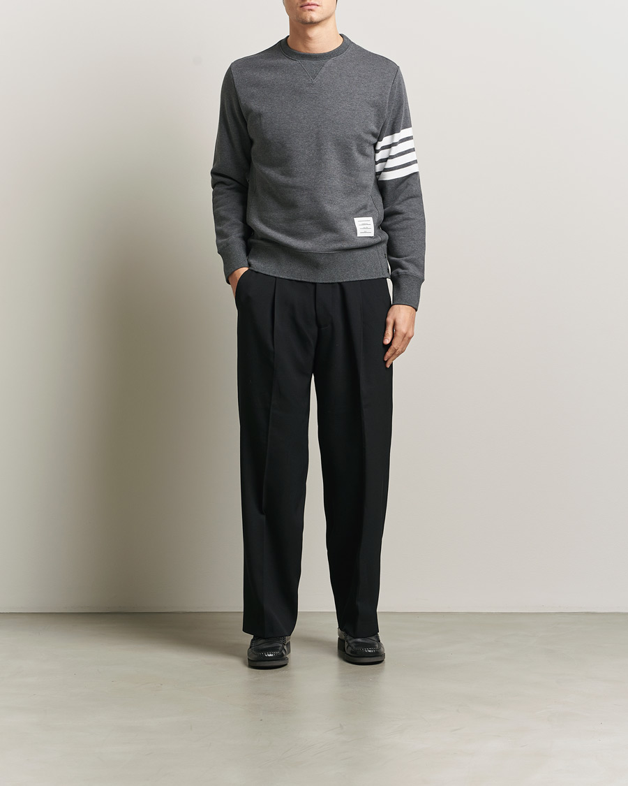 Herre | Gensere | Thom Browne | Classic 4 Bar Loopback Sweatshirt Dark Grey