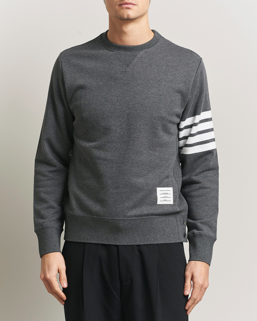 Herre | Gensere | Thom Browne | Classic 4 Bar Loopback Sweatshirt Dark Grey