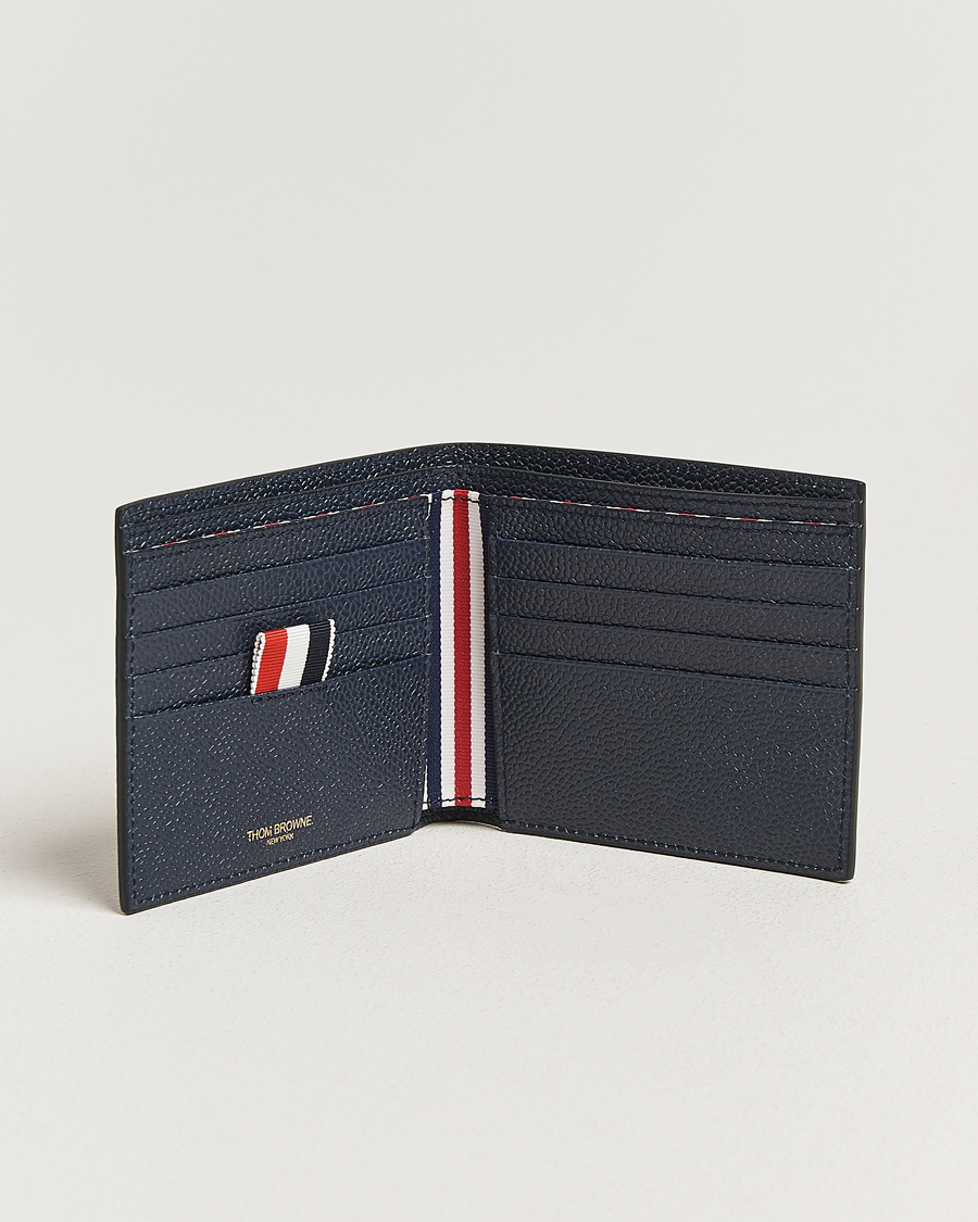 Herre | Lommebøker | Thom Browne | Pebble Grain Leather Wallet Navy