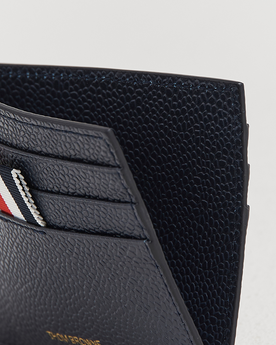 Herre | Lommebøker | Thom Browne | Pebble Grain Leather Cardholder Navy