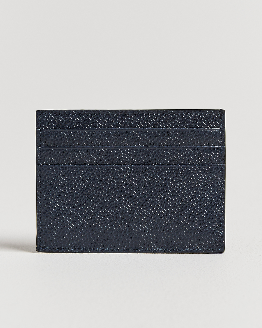 Herre | Lommebøker | Thom Browne | Pebble Grain Leather Cardholder Navy