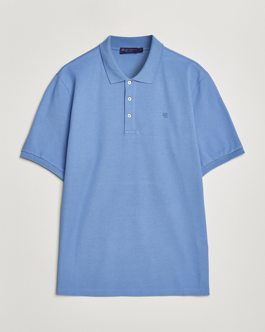 Herre | Pikéer | Ralph Lauren Purple Label | Mercerized Cotton Polo Light Blue